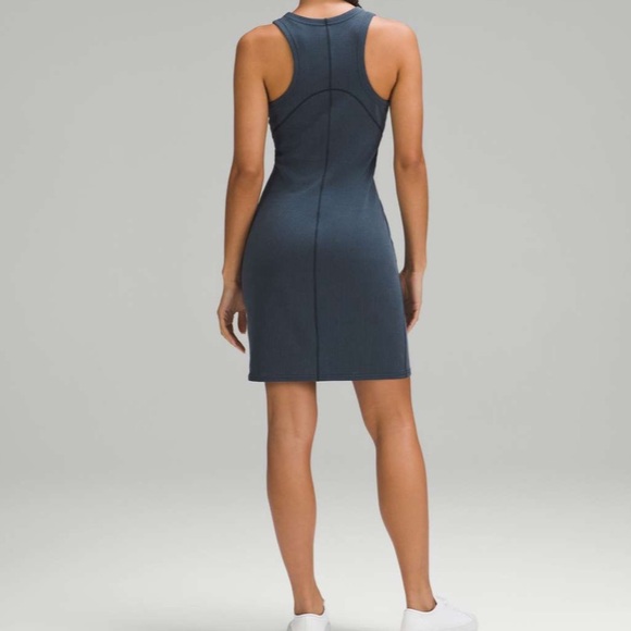 Lululemon Ribbed Softstreme Slim-Fit Tank Dress True Navy size 0 - Picture 2 of 14